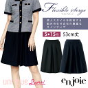 アンジョア レディース フレアースカート オールシーズン 53センチ オフィス ストレッチ 無地 事務服 制服 定番 ノーマル ベーシック リクルート フォーマル セットアップ 入学式 卒業式 面接 受験 七五三 ジョア 51416 ホームクリーニング サイズ豊富 enjoie joie