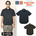 半袖シャツ 無地 ユナイテッドアスレ ワークス 1772-01 T/C ワークシャツ United Athle Works ワークシャツ カジュアル 作業着 メ...