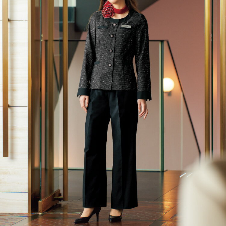 2024新作 アンジョア レディース ワイド パンツ ウエストゴム ボトムスー 透けにくい 美容 エステ サロン 医療 ユニフォーム クリニック 制服 ジョア 72095