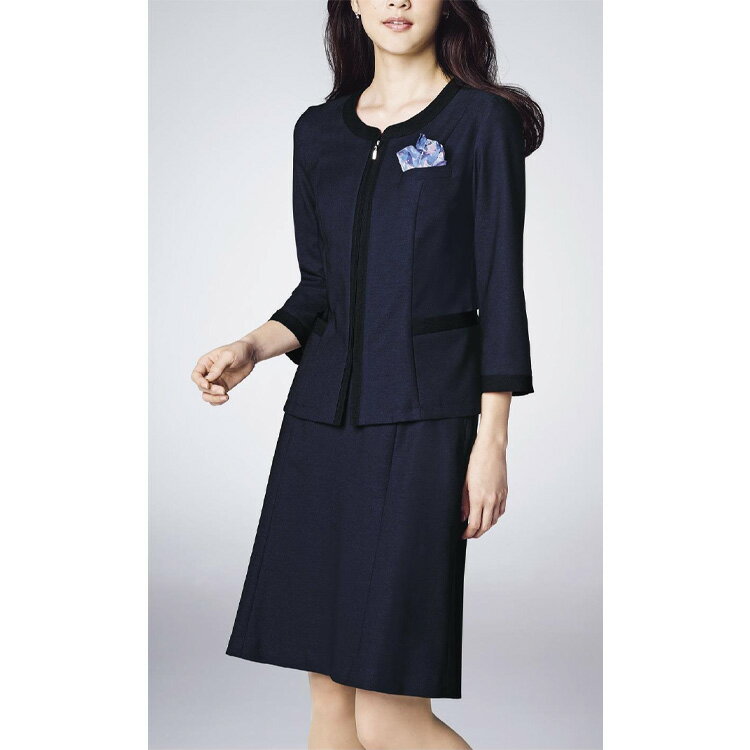 レディース 事務服 マーメイド スカート ひざ丈 54センチ 春夏 定番 ネイビー 紺 オフィス 制服 通勤 ボンオフィス BCS2706