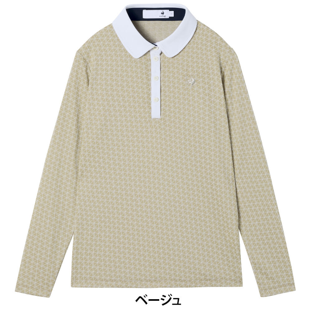 【ブラックフライデー♪クーポンで全品10％割引＋最大P10倍！】11/26まで　ルコック レディース 長袖 ポロシャツ LG5FLS01L ゴルフウェア [2025年秋冬モデル]