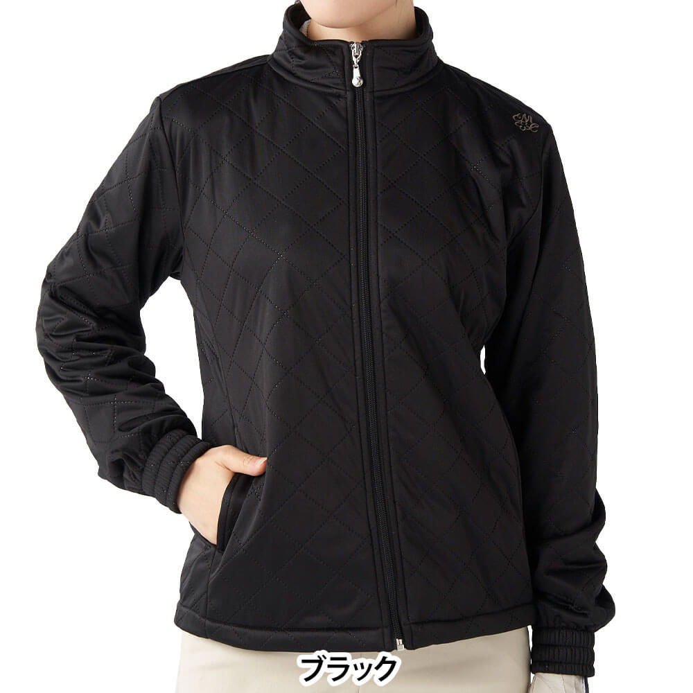 【ブラックフライデー♪クーポンで全品10％割引＋最大P10倍！】11/26まで　マリクレール レディース キルト 長袖 フルジップ ブルゾン 735-254 ゴルフウェア [2025年秋冬モデル]