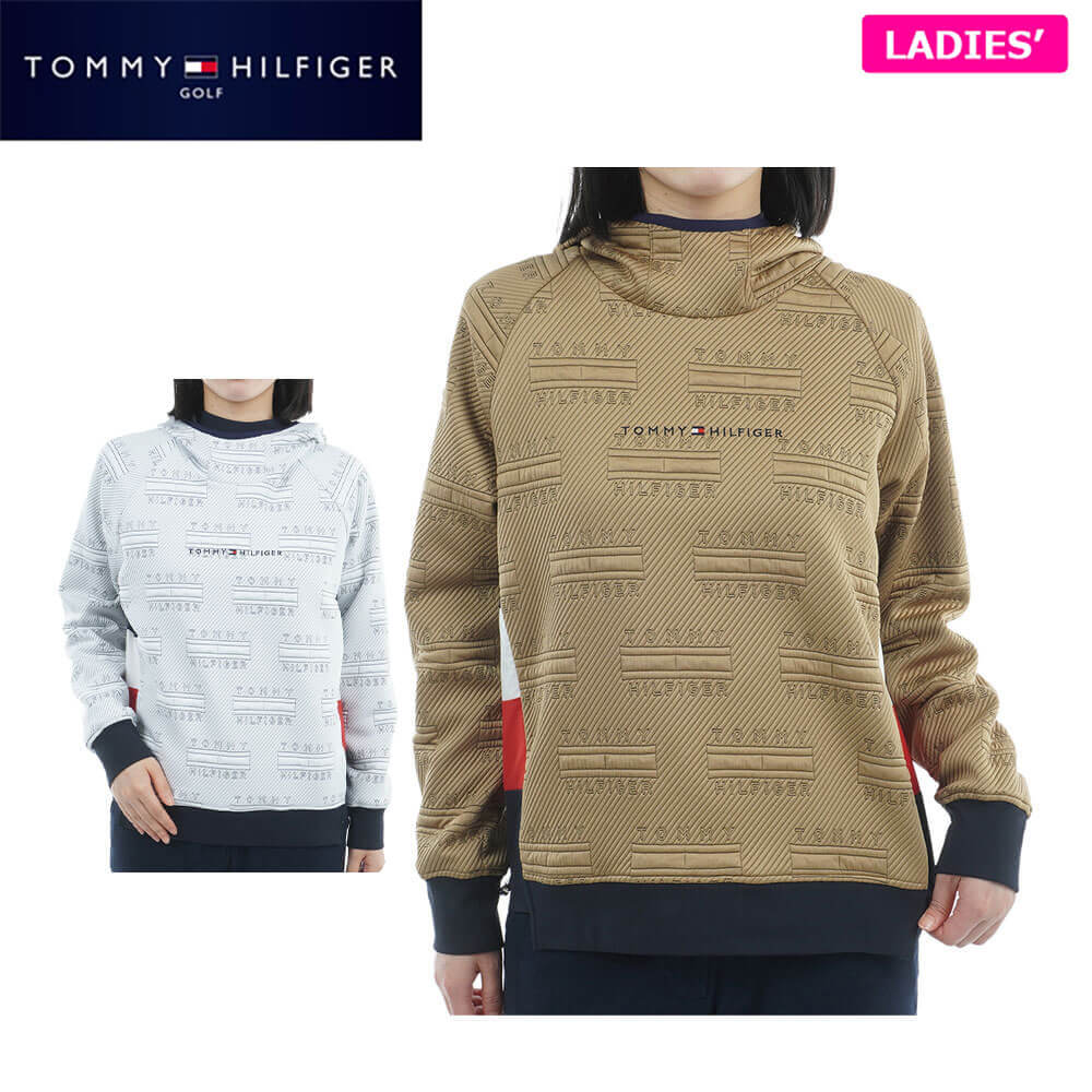 【ブラックフライデー♪全品10％割引クーポン先行配布中！】　トミー ヒルフィガー ゴルフ レディース キルトジャガード 長袖 プルオーバー THLA577 ゴルフウェア [2025年秋冬モデル]