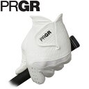 【全品P5倍以上♪ 5500円以上で送料無料♪ 最大3000円OFFクーポン♪ (9/11 9:59まで)】PRGR プロギア メンズ 全天候型 ゴルフグローブ PG-219 WW ホワイト×ホワイト [2019年モデル]　[有賀園ゴルフ]