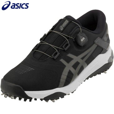 【全品ポイント5倍以上！ (6/24 23:59まで)】ASICS アシックス メンズ GEL-COURSE DUO BOA ゲルコース デュオ ボア ソフトスパイク ゴルフシューズ 1111A073 001 ブラック/ガンメタル [2020年モデル]　【あす楽対応】 [有賀園ゴルフ]