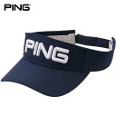 PING ピン メンズ TOUR VISOR ツアー バイザー HW-U208 35345-02 Navy ゴルフウェア [2020年モデル]　[有賀園ゴルフ]