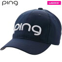 PING ピン レディース LADIES TOUR CAP ツアー キャップ HW-L201 35346-02 Navy ゴルフウェア [2020年モデル]　[有賀園ゴルフ]