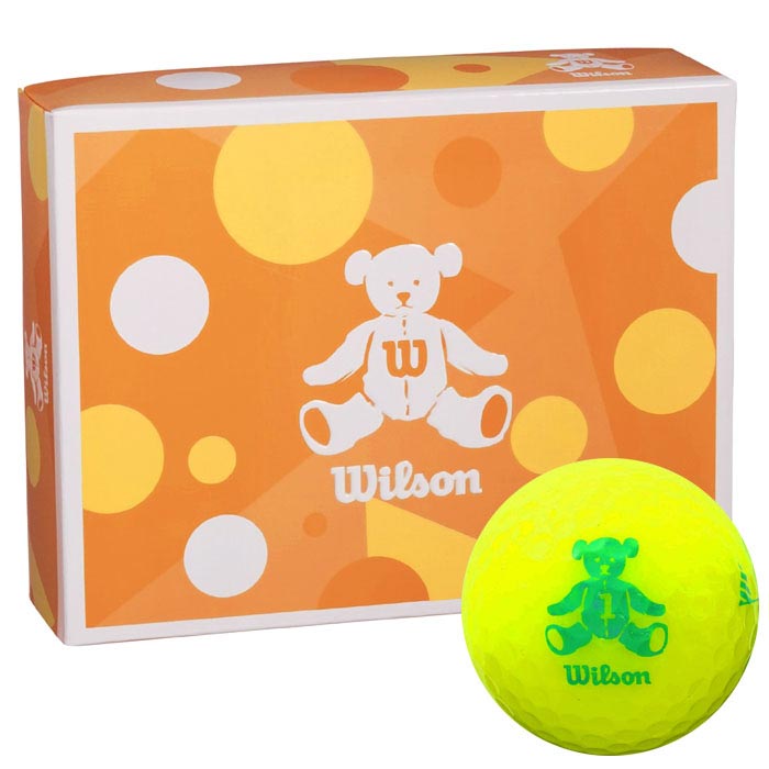 楽天ゴルフ用品、クラブは有賀園ゴルフウィルソン Wilson BEAR 4 ベア ゴルフボール 1ダース （12球入り） イエロー　【あす楽対応】 [有賀園ゴルフ]