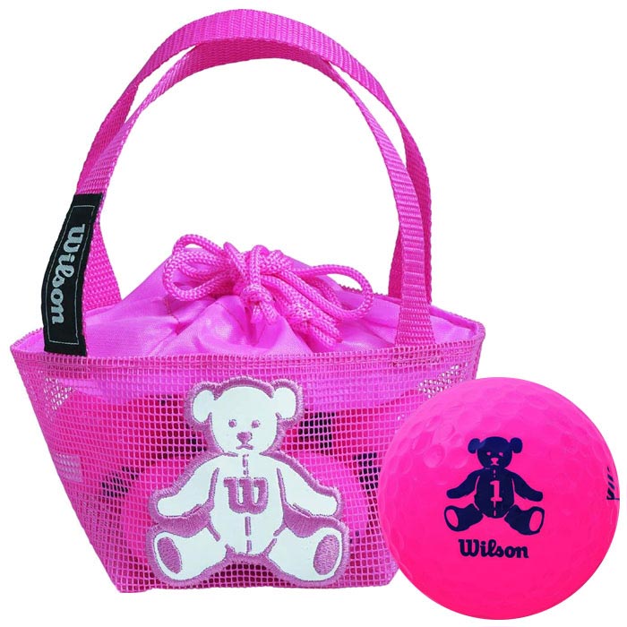 ウィルソン Wilson BEAR 4 ベア ネット入り ゴルフボール　ピンク（10球入り）　【あす楽対応】