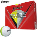 ダンロップ SRIXON スリクソン Z-STAR XV DIVIDE ゼットスター エックスブイ ディバイド ゴルフボール 1ダース （12球入り） イエロー/ホワイト 　 