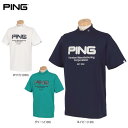ピンゴルフ メンズ ボタニカルロゴデザイン UVケア ストレッチ 半袖 ハイネックシャツ 621-4167201 ゴルフウェア 　 