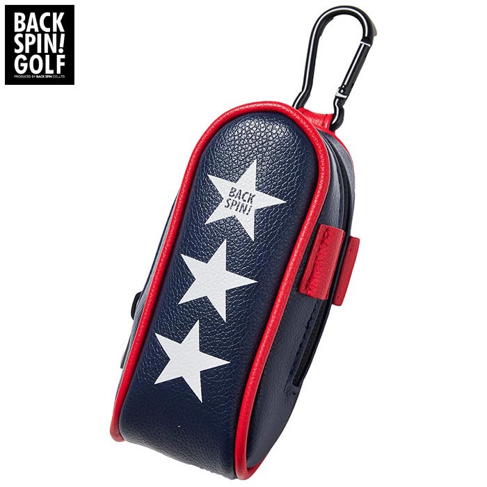 【ブラックフライデー♪クーポンで全品10％割引＋最大P10倍！】11/26まで バックスピンゴルフ スター ボールポーチ BSBD01B310 NV/WH ネイビー/ホワイト [2024年モデル]