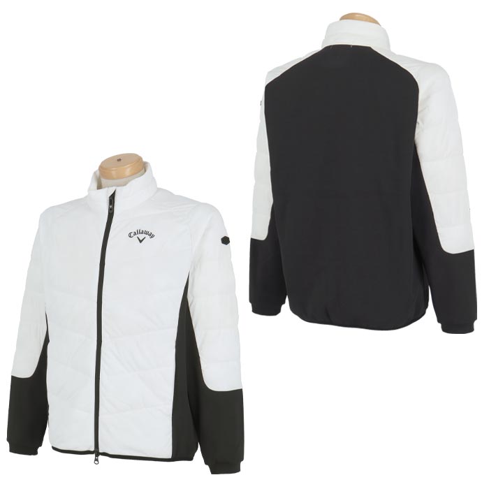 【ポイント大量還元中！】11/3まで　キャロウェイ メンズ スターストレッチ 裏起毛 フリース 生地切替 長袖 ハイブリッド フルジップ ブルゾン C24217109 ゴルフウェア [2024年秋冬モデル 50％OFF] 特価