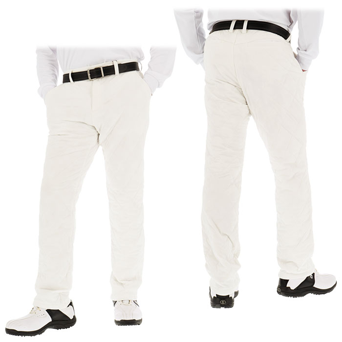 【ポイント大量還元中！】11/3まで　キャロウェイ メンズ 撥水 防風 ロゴ刺繍 キルティング 中綿入り スターストレッチ ロングパンツ C24226120 ゴルフウェア [2024年秋冬モデル 50％OFF] 特価