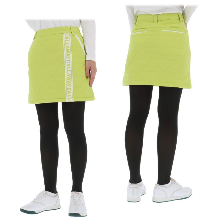 【ブラックフライデー♪クーポンで全品10％割引＋最大P10倍！】11/26まで　キャロウェイ レディース スターストレッチ ロゴテープ 中綿 キルト スカート C24228209 ゴルフウェア [2024年秋冬モデル 50％OFF] 特価