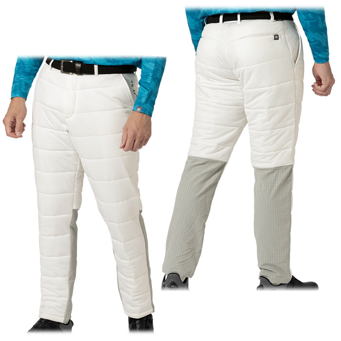 フットジョイ メンズ 防風 裏起毛 中綿 生地切替 ストレッチ ロングパンツ FJ-F24-P05 ゴルフウェア [2024年秋冬モデル 50％OFF] 特価