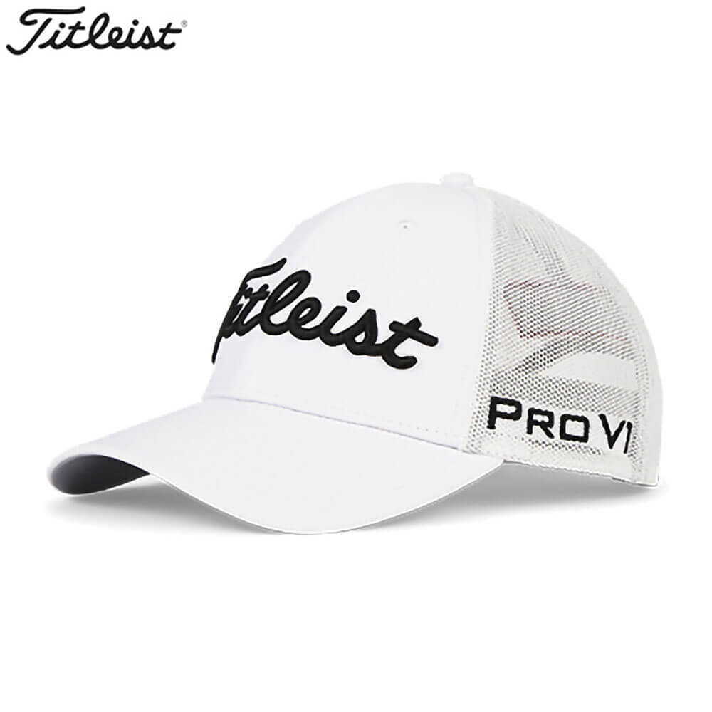 【ポイント大量還元中！】11/3まで　タイトリスト メンズ ツアーパフォーマンス メッシュ キャップ TH25ATPMA 10 ホワイト×ブラック ゴルフウェア [2025年モデル]
