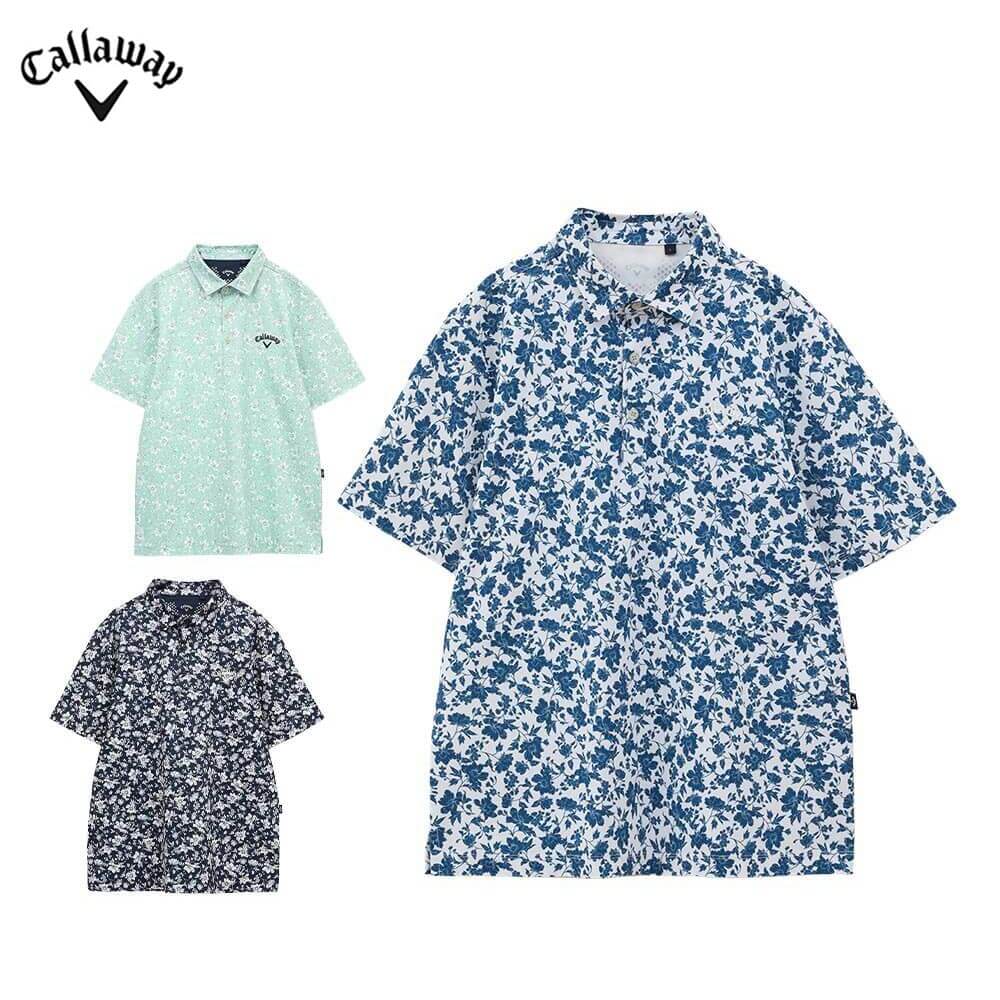 Callaway 黒に青・紫などの花柄シャツとスカート。LL新品 楽天市場】花柄(ブランドキャロウェイ)(ウェア|ゴルフ