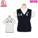 【7月10日は全品10%OFFクーポン!さらに全品ポイント10倍!】 アルチビオ レディース LOVEデザイン バックメッシュベスト A458220 ゴルフウェ...
