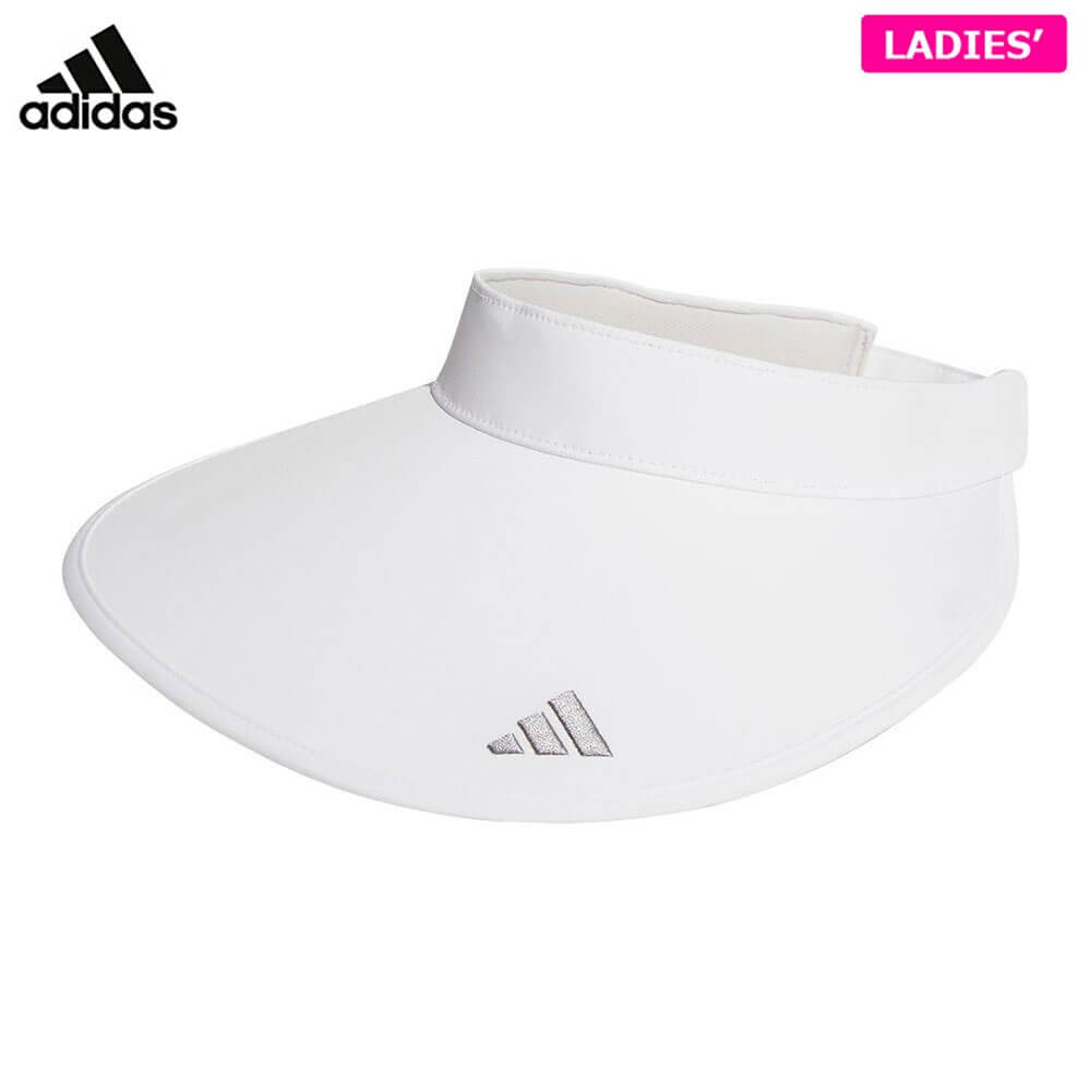 【全品10％OFFクーポン配布中♪】7／10まで　アディダス レディース ビッグブリムバイザー KUH36 JE2503 ホワイト ゴルフウェア [2025年モデル]