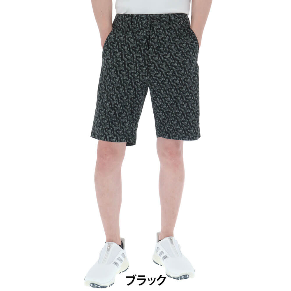 【全品9％OFFクーポン配布中！　セントアンドリュース メンズ SA モノグラム柄 サッカーストレッチ ショートパンツ 042-5132553 ゴルフウェア [2025年春夏モデル 50％OFF] 特価