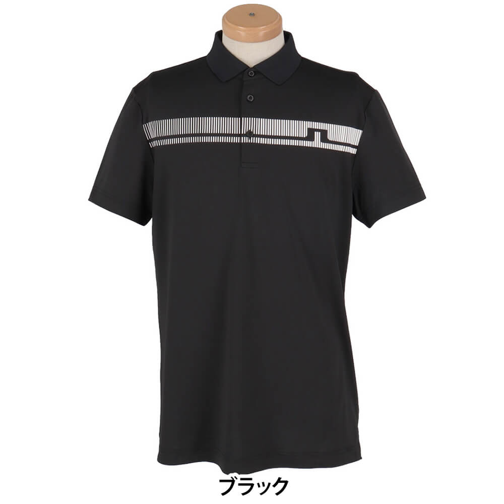Jリンドバーグ メンズ ロゴプリント 半袖 ポロシャツ 071-23344 ゴルフウェア [2025年春夏モデル 30％OFF] 特価