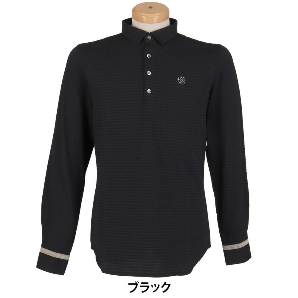 【全品10％割引クーポン＋最大P10倍！】11/10まで　セントアンドリュース メンズ サッカー ストレッチ 長袖 ポロシャツ 042-2261101 ゴルフウェア [70％OFF] 特価