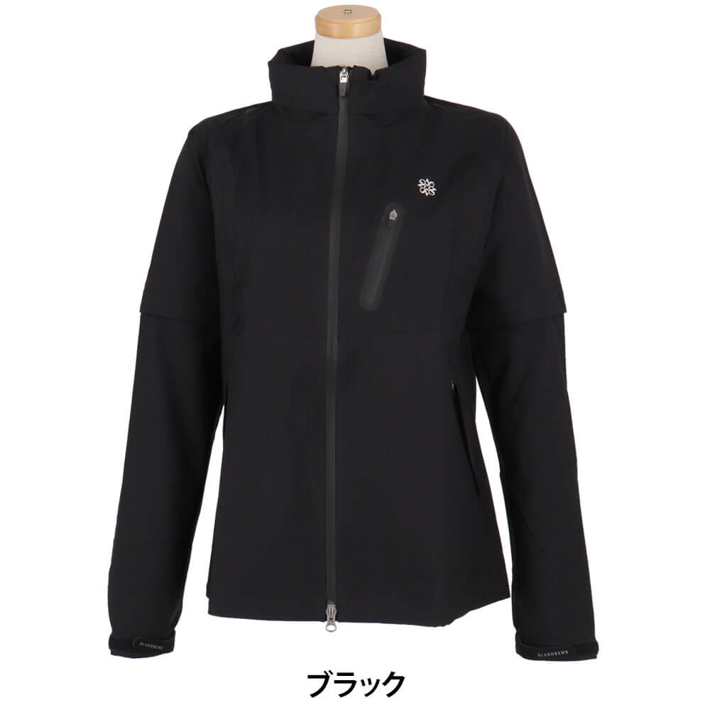 【ブラックフライデー♪全品10％割引クーポン先行配布中！】　セントアンドリュース レディース 収納袋付き 2WAY レインブルゾン 042-9988602 ゴルフウェア [73％OFF] 特価