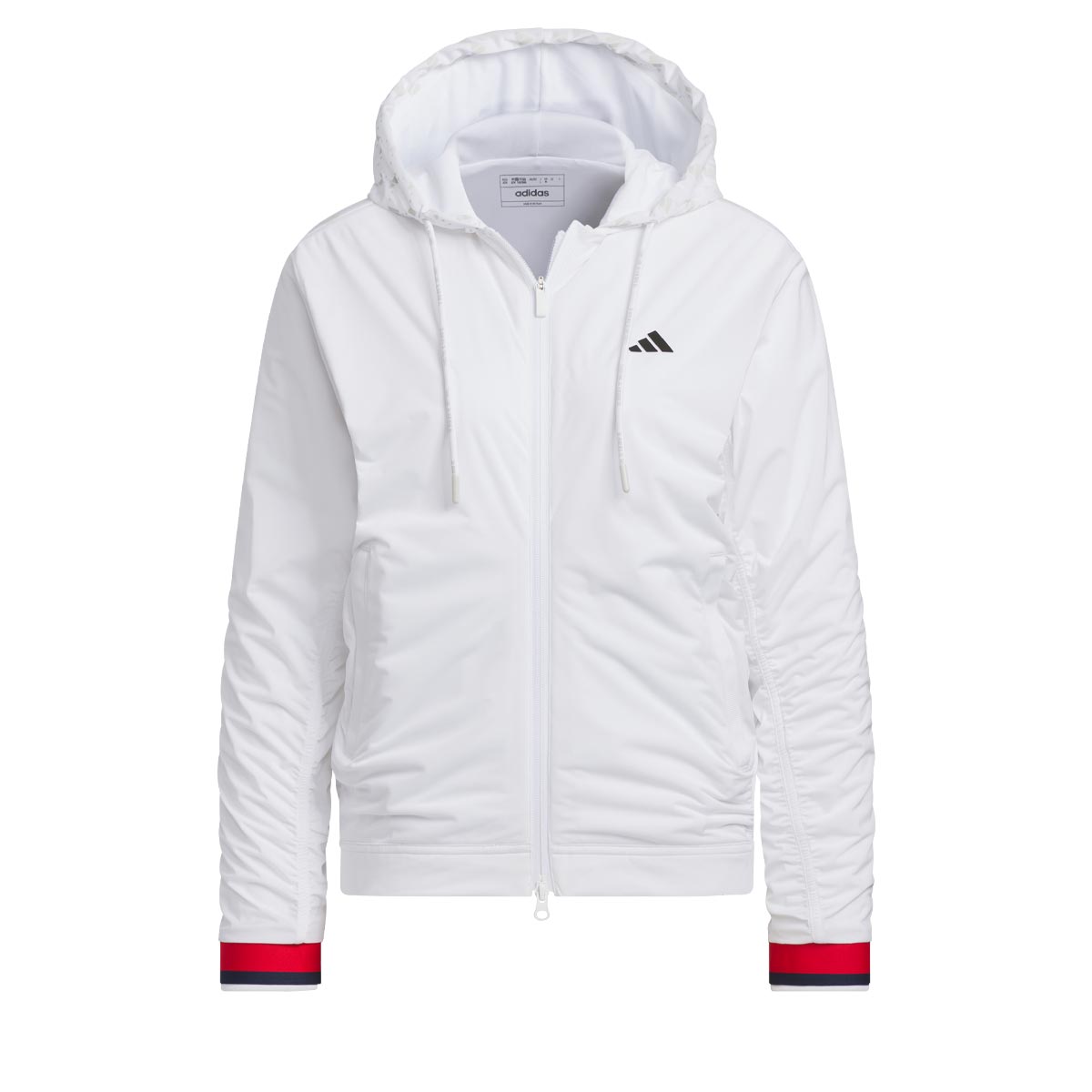 【ブラックフライデー♪クーポンで全品10％割引＋最大P10倍！】11/26まで　アディダス レディース ULTIMATE365 撥水 防風 ストレッチ 長袖 フード付き フルジップ ウインド ジャケット JTC03 [2024年モデル] ゴルフウェア [秋冬モデル 50％OFF] 特価