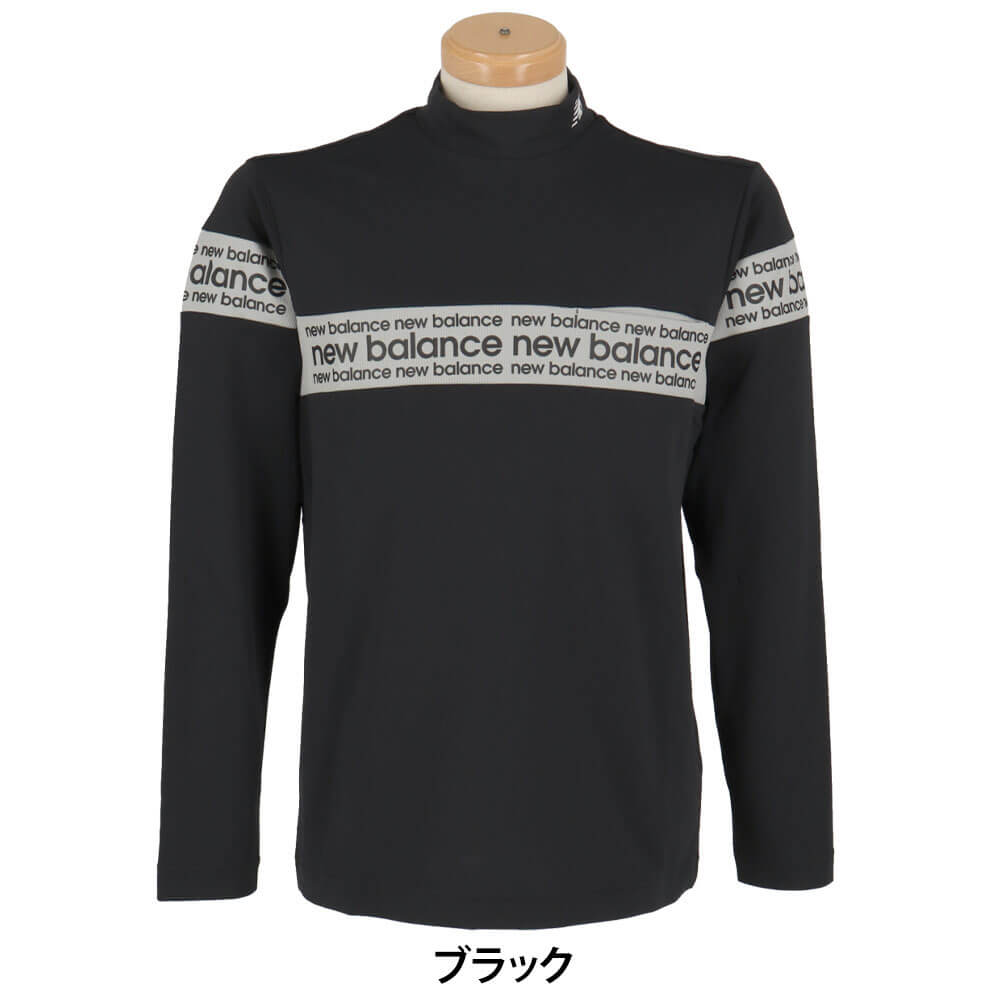 【全品10％割引クーポン＋最大P10倍！】11/10まで　ニューバランス メンズ チェストライン 長袖 モックネック シャツ 012-5267002 ゴルフウェア [2025年秋冬モデル]