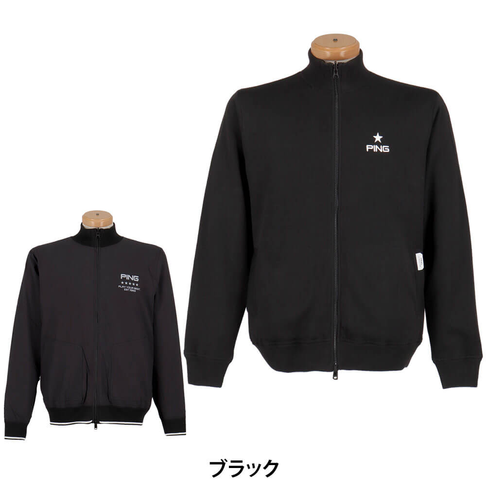 ピンゴルフ メンズ リバーシブル 長袖 フルジップ ニット 621-4270003 [2024年モデル] ゴルフウェア [秋冬モデル 50％OFF] 特価