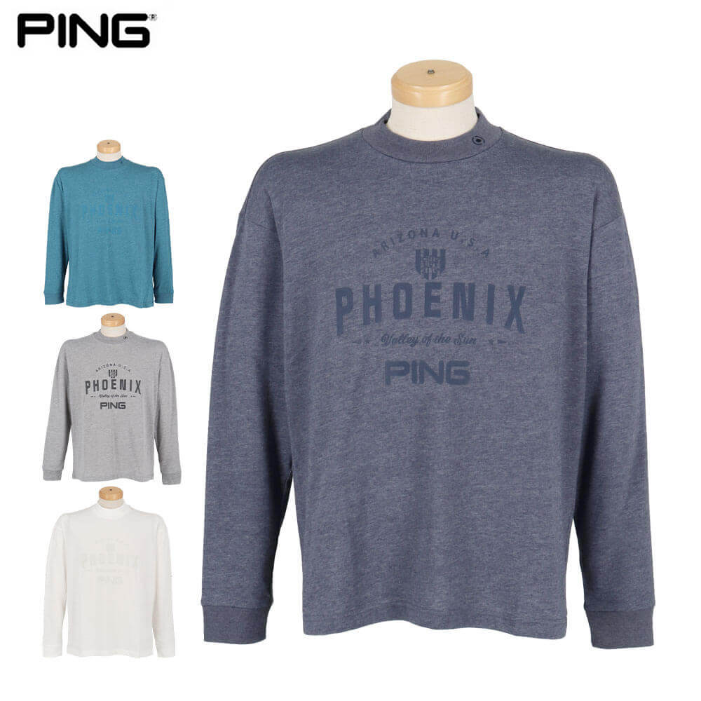 ピンゴルフ メンズ ル—ズシルエット 長袖 ハイネックシャツ 621-5266800 ゴルフウェア [2025年秋冬モデル]