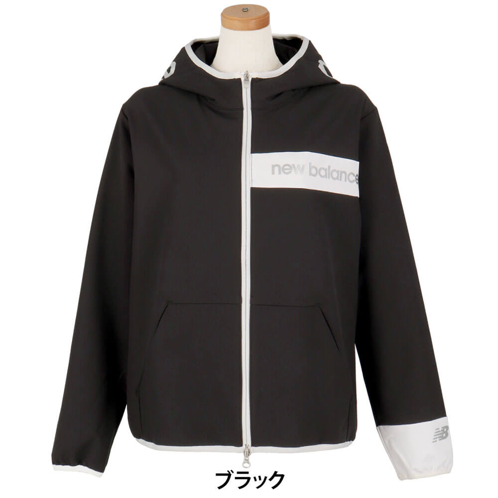 【ブラックフライデー♪クーポンで全品10％割引＋最大P10倍！】11/26まで　ニューバランス レディース 4WAYストレッチ ソフトシェル 長袖 フルジップ フーディー 012-5220502 ゴルフウェア [2025年秋冬モデル]