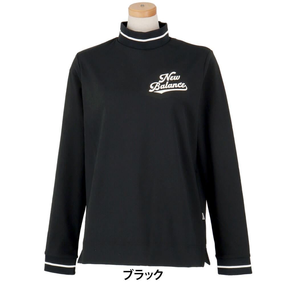 【ブラックフライデー♪クーポンで全品10％割引＋最大P10倍！】11/26まで　ニューバランス レディース スムース両面ピーチ 長袖 モックネック シャツ 012-5267508 ゴルフウェア [2025年秋冬モデル]