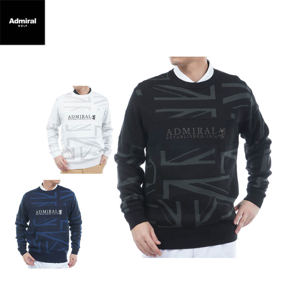 アドミラル メンズ UJジャガード 長袖 クルーネック セーター ADMA564 ゴルフウェア [2025年秋冬モデル]