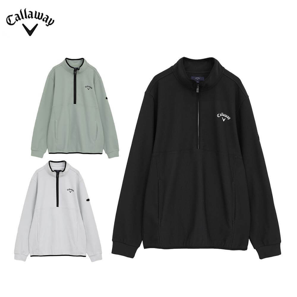 キャロウェイ メンズ 裏起毛 長袖 ハーフジップ モックネック シャツ C25233109 ゴルフウェア [2025年秋冬モデル]