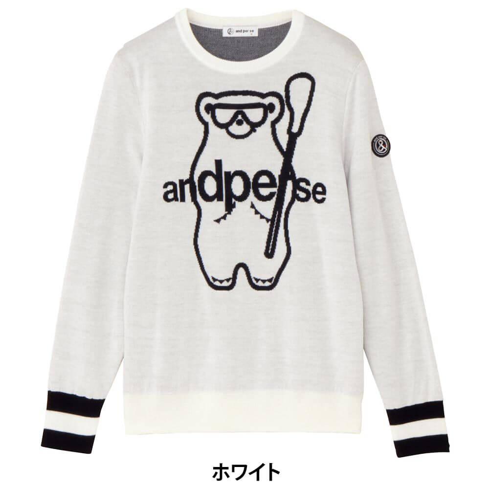 アンパスィ レディース 長袖 クルーネック セーター AFF2345A7 ゴルフウェア [2025年秋冬モデル]