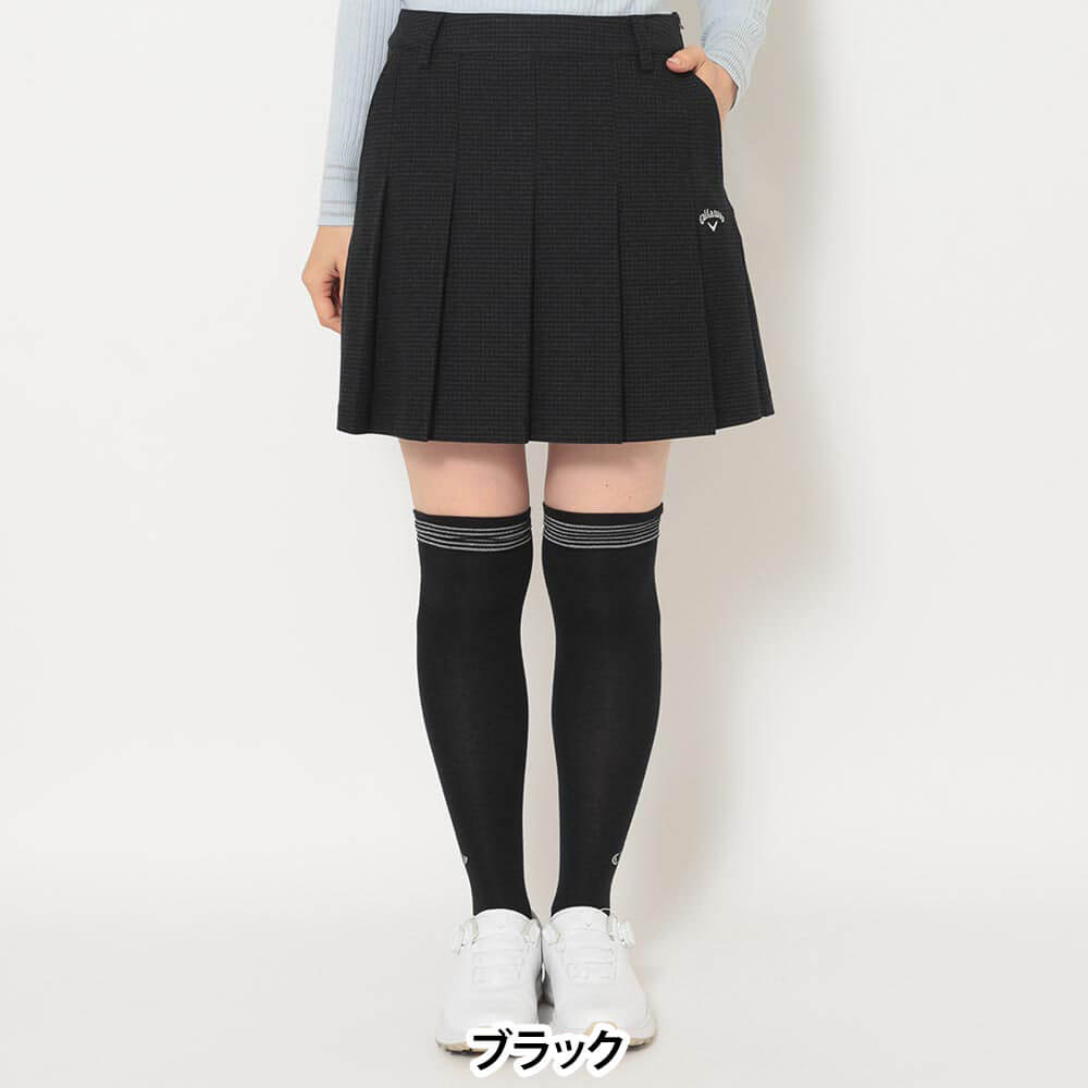 キャロウェイ レディース 8WAYストレッチ 千鳥柄 プリーツ スカート C25228207 ゴルフウェア [2025年秋冬モデル]