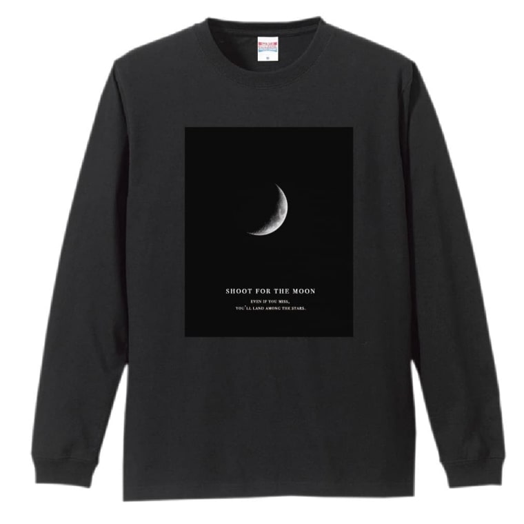 ロングスリーブTシャツ Tシャツ メンズ 長袖 ロンT ロングtシャツ おしゃれ XS S M L XL XXL ブラック ホワイト グレー カジュアル メンズファッション 秋 冬 秋服 冬服 月 フォト