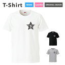 Tシャツ レディース 半袖 おしゃれ プリント ブラック ホワイト クルーネック 綿100% カジュアル レディースファッション 5.6オンス プリントtシャツ S ペイズリー ワンポイント 星(4)