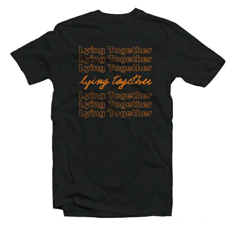 Tシャツ レディース 半袖 おしゃれ プリント ブラック ホワイト クルーネック 綿100% カジュアル レディースファッション 5.6オンス プリントtシャツ LYING TOGETHER オレンジ 文字 CharacTer POP かわいい