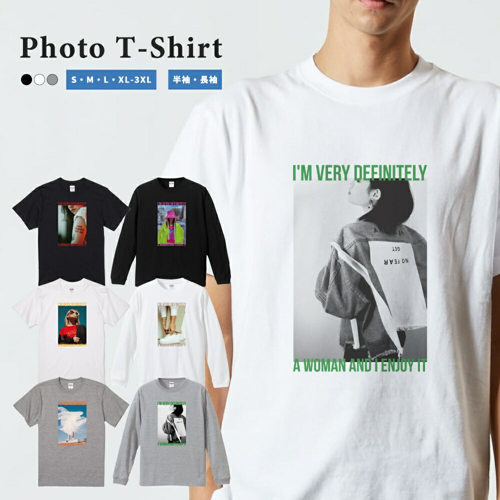 Rakuten - Tシャツ メンズ 半袖 おしゃれ プリント 綿100% 5.6オンス ブラック ホワイト グレー 白Tシャツ 黒Tシャツ 推し カジュアル ファッション フォト 写真 カラフル レッド ピンク ブルー オレンジ グリーン