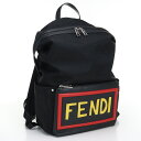 フェンディ FENDI バックパック リュックサック 7VZ035 ナイロン メンズ ブラック 黒色【中古】