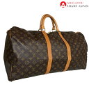 LOUIS VUITTON ルイヴィトン キーポル 55 ボストンバッグ トラベルバッグ レディース モノグラムキャンバス ブラウン 旅行用 茶色 M41424 中古品【鑑定済】