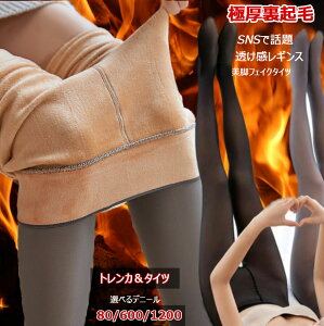 1200デニール フェイクタイツ 裏起毛タイツ 透け感 着圧 タイツ 裏起毛 厚手 防寒 1200デニール 600デニール 80デニール ストッキング風タイツ 極厚 美脚 あたたかい 冷え取り 超伸び ストレッチ あったか 防寒 極暖
