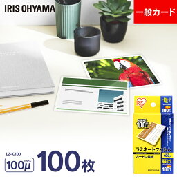 ラミネートフィルム　一般カードサイズ100枚入100μ　LZ-IC100 パウチフィルム【パソコン/PC/プリンター/ラミネーター】【事務用品】【文具】【デスク】【机】OFFC