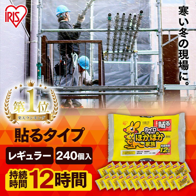 カイロ 貼る 貼るカイロ レギュラー 240枚入り アイリスオーヤマ貼るカイロ 10枚×24箱セット 防寒 腰 ..