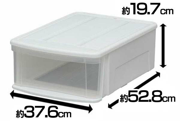 【4個セット】チェストI M ホワイト/クリア 送料無料 収納 クローゼット 押入れ 衣類収納 収納ボックス 透明 クリア アイリスオーヤマ一人暮らし [3]