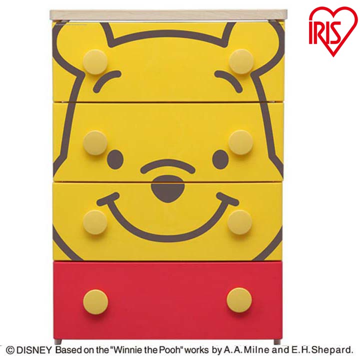 チェスト 収納ボックス 収納ケース 引き出し キャラクターチェスト 4段 ミッキー NHG-W554 プ—さん NHG..