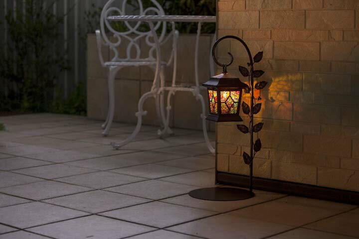 ソーラーモザイクランタンライト LGS-65 電球色【D】タカショー[LEDソーラーライト ガーデンライト LED ガーデンライト 屋外 庭園灯 ソーラー][画]